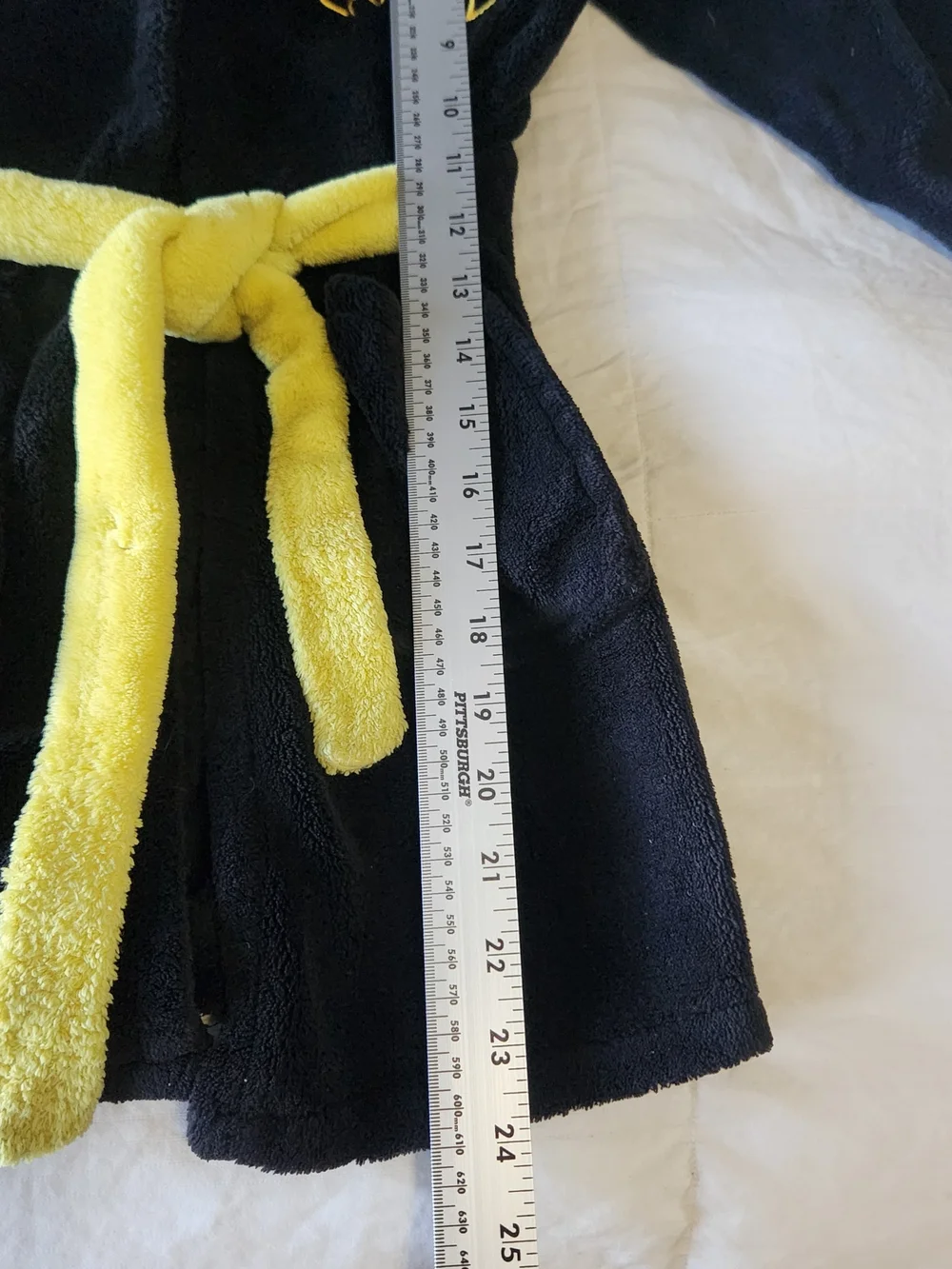 Batman Black Hooded Kids Robe with Yellow Belt